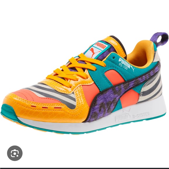 Puma RS-100 Animal Neon Sneakers Size 6.5 - Picture 1 of 6